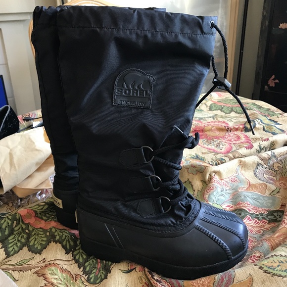 SOREL  Snow Lion 2  Black winter boots size US 5 EU 36 - Picture 1 of 5